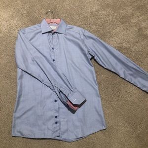 Eton Blue Dress Shirt Slim 39 15 1/2